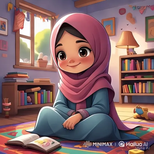 Young Girl Praying in a Cozy, Colorful Room – AI Generated Video | Hailuo AI