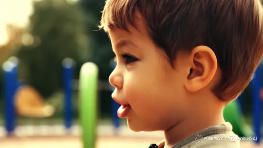 Portrait of a Toddler in a Playground Setting – AI Generated Video | Hailuo AI