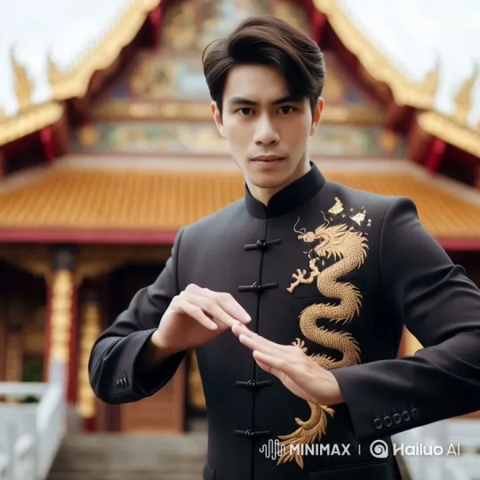 Traditional Kungfu Tai Chi in Majestic Temple Setting – AI Generated Video | Hailuo AI