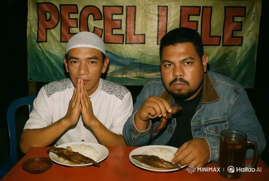 Casual Dining Experience at a Dimly Lit Restaurant – AI Generated Video | Hailuo AI