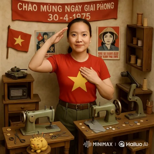 Vintage Sewing Room Celebrates Liberation Day – AI Generated Video | Hailuo AI
