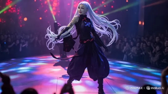 Elegant Dancer Captivates Audience with Graceful Performance – AI Generated Video | Hailuo AI