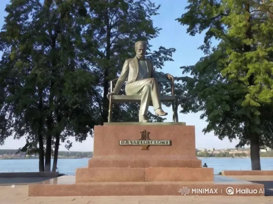 Tchaikovsky Statue Comes Alive in Serene Park Setting – AI Generated Video | Hailuo AI