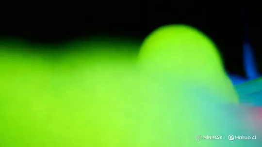 Psychedelic Colors Transform on Dark Canvas – AI Generated Video | Hailuo AI