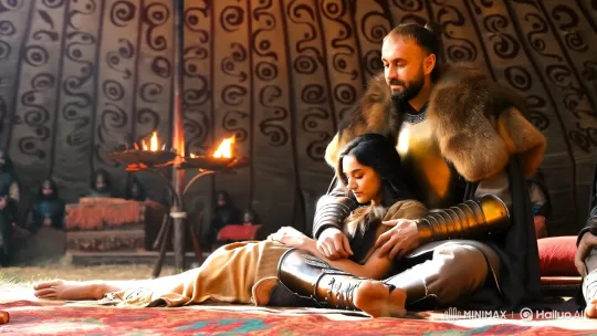 Intimate Peace in a Mongol War Tent – AI Generated Video | Hailuo AI