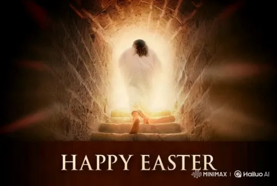 Easter Celebration: Ascending in Radiant Light – AI Generated Video | Hailuo AI