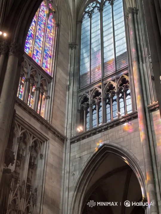 Grand Cathedral: Aesthetic Exploration from Floor to Dome – AI Generated Video | Hailuo AI