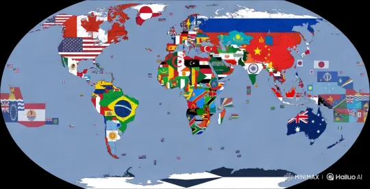 Global Flags Tour in High-Resolution Aesthetic – AI Generated Video | Hailuo AI