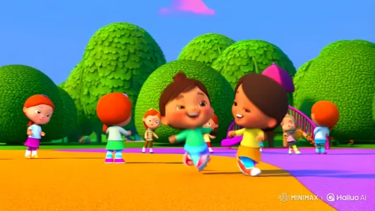 Joyful Children Play in Colorful Playground – AI Generated Video | Hailuo AI