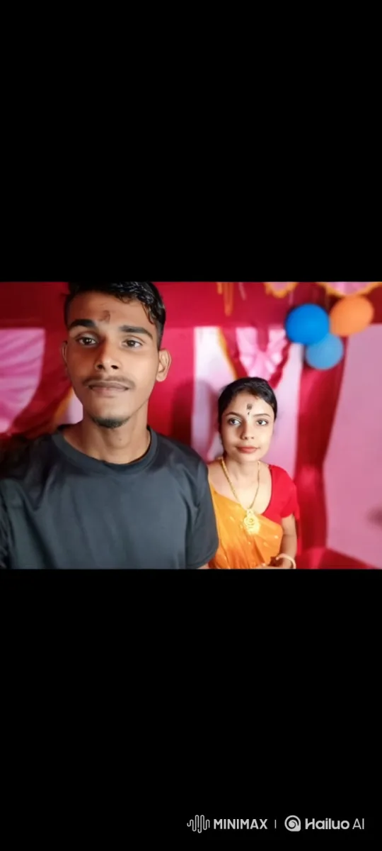 Couple's Romantic Embrace in Festive Decor – AI Generated Video | Hailuo AI