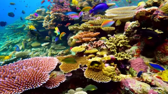 Vibrant Coral Reef: A Dynamic Underwater Display – AI Generated Video | Hailuo AI