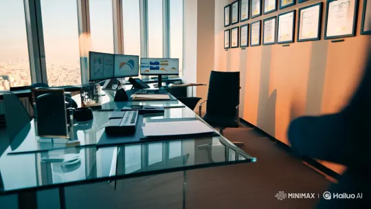 Professionalism and Precision: A Project Management Consultant's Office – AI Generated Video | Hailuo AI