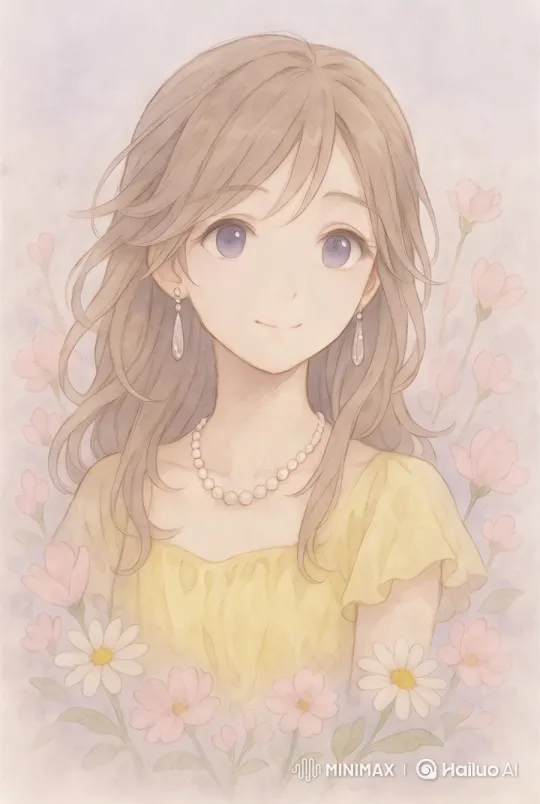 Young Woman in Yellow Dress Amidst Swaying Flowers – AI Generated Video | Hailuo AI