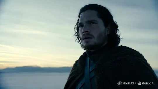 Jon Snow Reflects Amidst Winter's Vastness – AI Generated Video | Hailuo AI