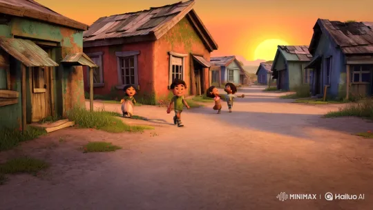 A New Beginning: Hopeful Encounter in a Dilapidated Neighborhood – AI Generated Video | Hailuo AI