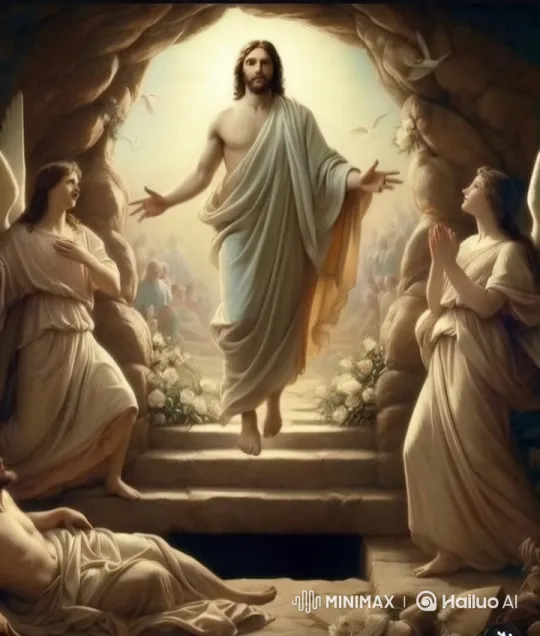 Radiant Resurrection: Jesus Emerges from the Tomb – AI Generated Video | Hailuo AI