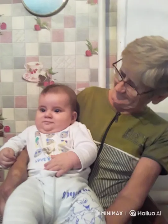 Grandmother and Grandson Share Tender Moment – AI Generated Video | Hailuo AI