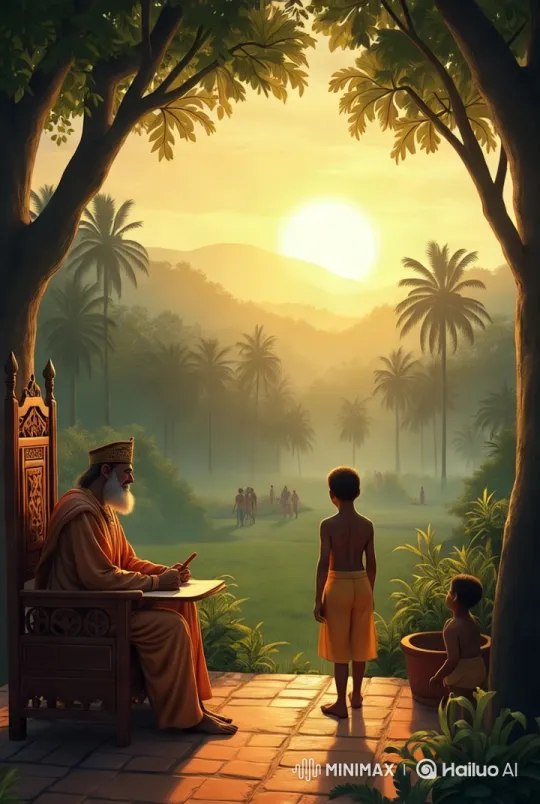 King in Peaceful Kingdom Amidst Golden Sunset – AI Generated Video | Hailuo AI