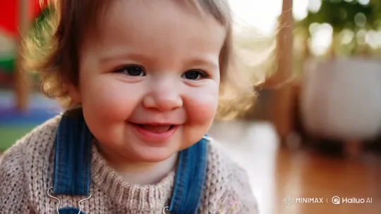 Innocent Child's Charm Captured in Soft, Natural Light – AI Generated Video | Hailuo AI