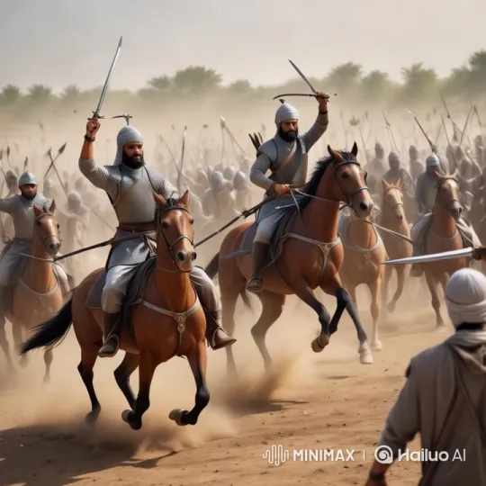 Armored Warriors Charging in a Dynamic Battlefield Scene – AI Generated Video | Hailuo AI