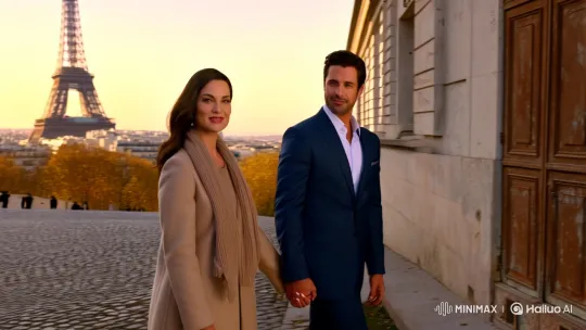 Couple's Magical Journey from Paris to Mediterranean Beach – AI Generated Video | Hailuo AI