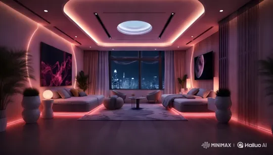 Luxurious Bedroom Meets Metallic Room Design Tour – AI Generated Video | Hailuo AI
