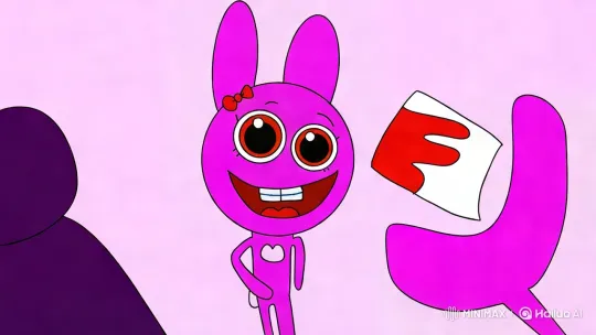 Pinki the Cartoon Bunny in a Playful Setting – AI Generated Video | Hailuo AI