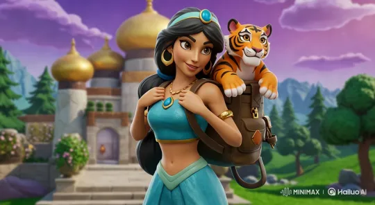 Girl Calms Growling, Hissing Tiger with Laughter – AI Generated Video | Hailuo AI