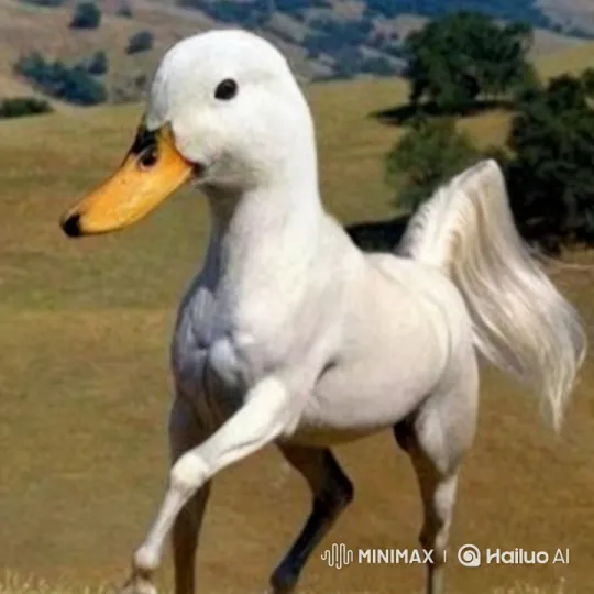 Surreal Horse-Duck Creature in Enchanted Countryside – AI Generated Video | Hailuo AI