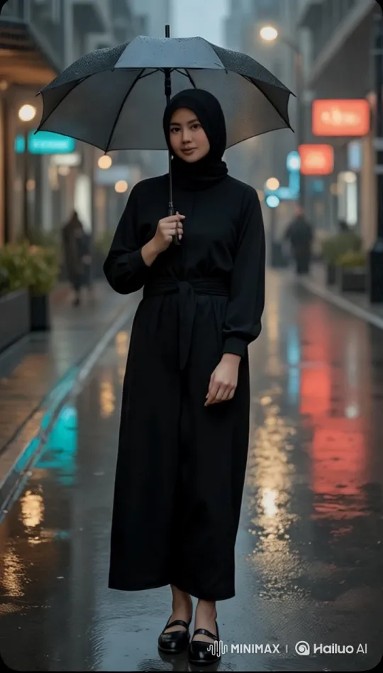 Rainy City Street: A Serene Urban Walk – AI Generated Video | Hailuo AI