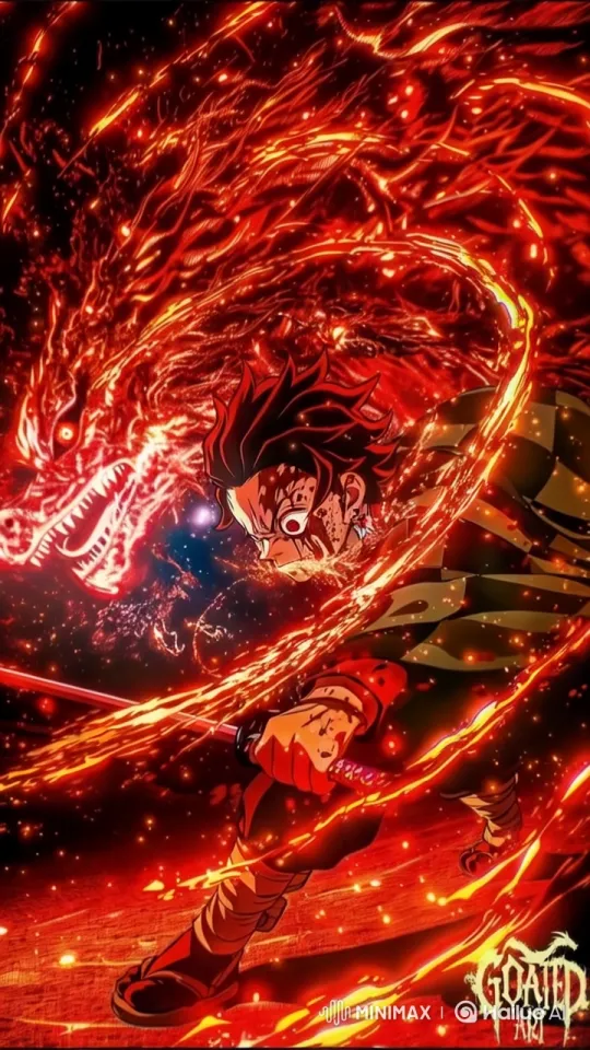 Warrior Transforms into Fire Dragon Amidst Flames – AI Generated Video | Hailuo AI