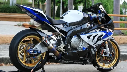 Aesthetic Showcase of BMW Motorrad Motorsport Motorcycle – AI Generated Video | Hailuo AI