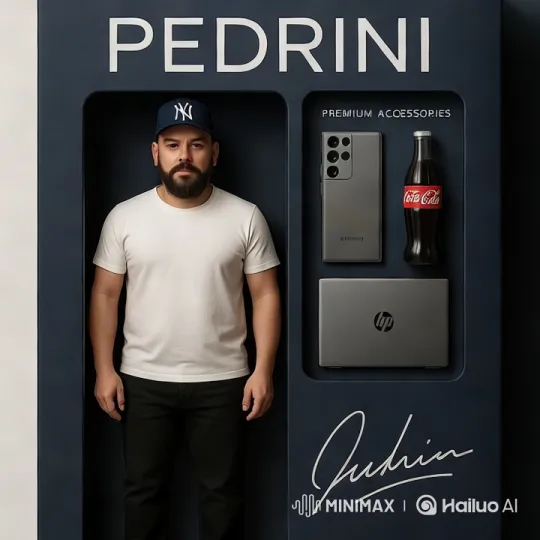 Man Mimics Ronaldo in Display Box with Premium Accessories – AI Generated Video | Hailuo AI