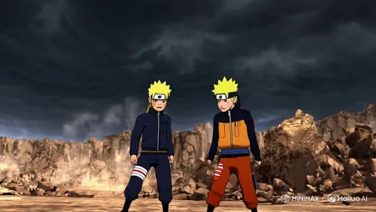 Naruto vs. Sasuke Epic Battle in Dynamic Cinematic Style – AI Generated Video | Hailuo AI