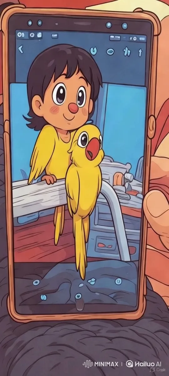 Girl and Parrot: Joyful Interaction with Vibrant Animation – AI Generated Video | Hailuo AI