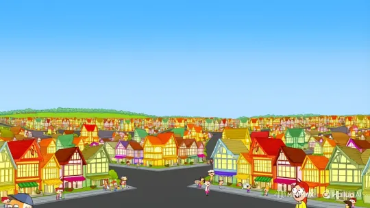 Villain Threatens Peaceful Cartoon Town – AI Generated Video | Hailuo AI