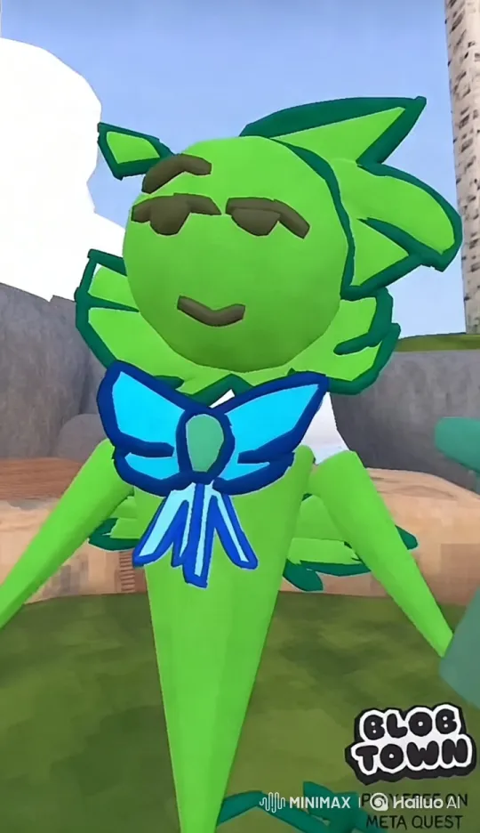 Green Character Dances in Vibrant Outdoor Setting – AI Generated Video | Hailuo AI