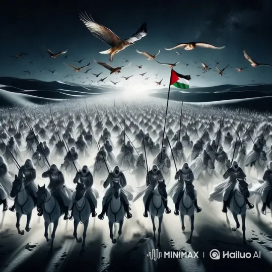 Knights on White Horses in Majestic Desert Parade – AI Generated Video | Hailuo AI