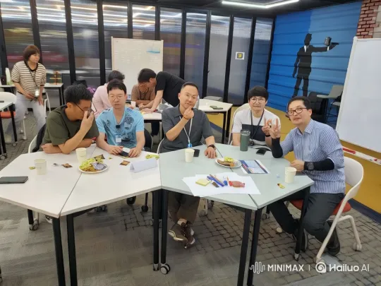 Office Ceremony: Group Dance with Flower Pollen – AI Generated Video | Hailuo AI