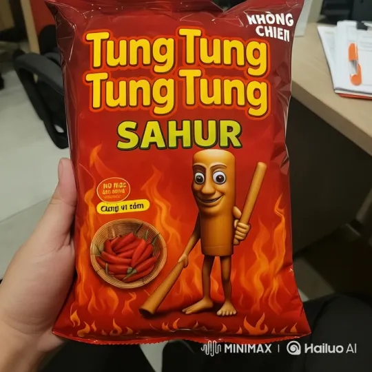 Vibrant Shrimp Snack Bag Shaking in Live2D Animation – AI Generated Video | Hailuo AI