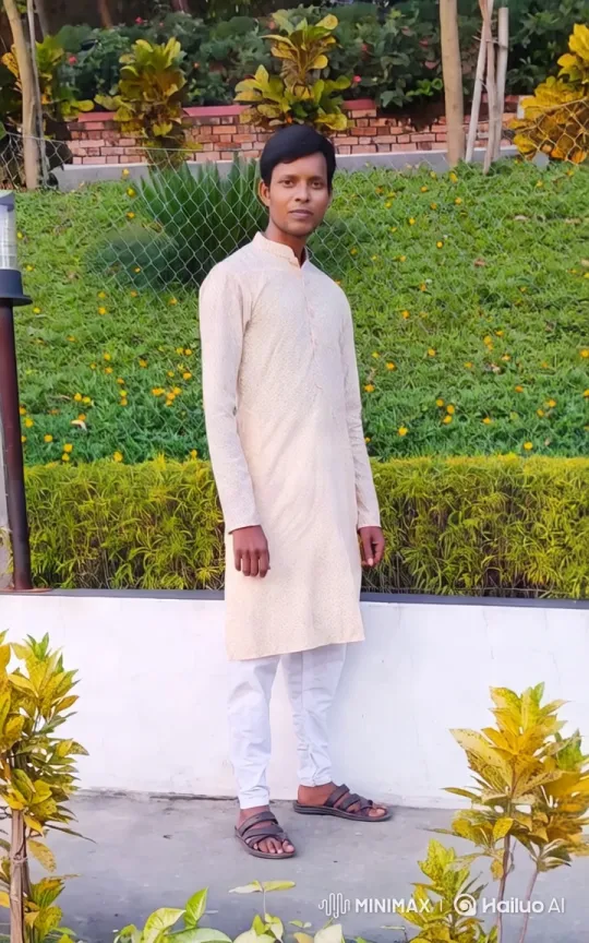 Vibrant Garden Scene with Traditional Attire – AI Generated Video | Hailuo AI