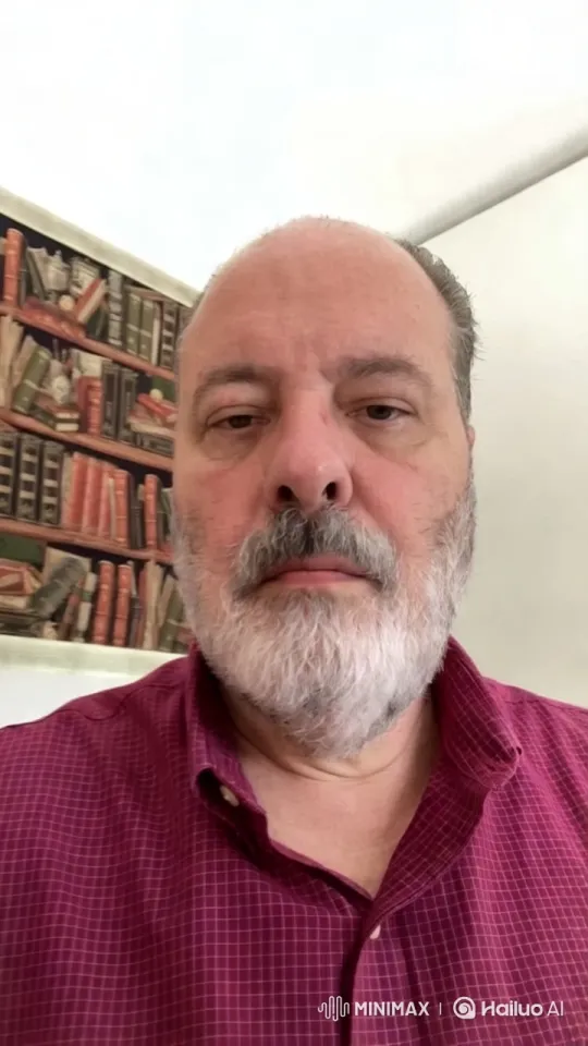 Bookshelf Exploration with Red-Checkered Shirt – AI Generated Video | Hailuo AI