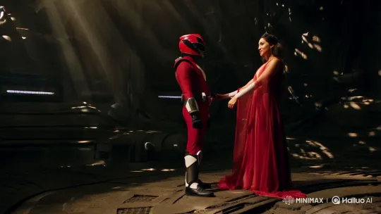 Mystical Enchantment: Red Ranger Captivated by Mariarosaguerra – AI Generated Video | Hailuo AI