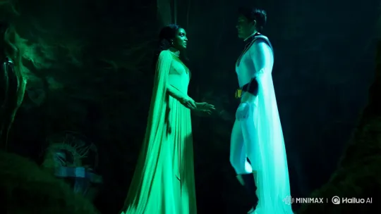Mysterious Enchantress Mesmerizes Green Ranger in Shadowy Chamber – AI Generated Video | Hailuo AI
