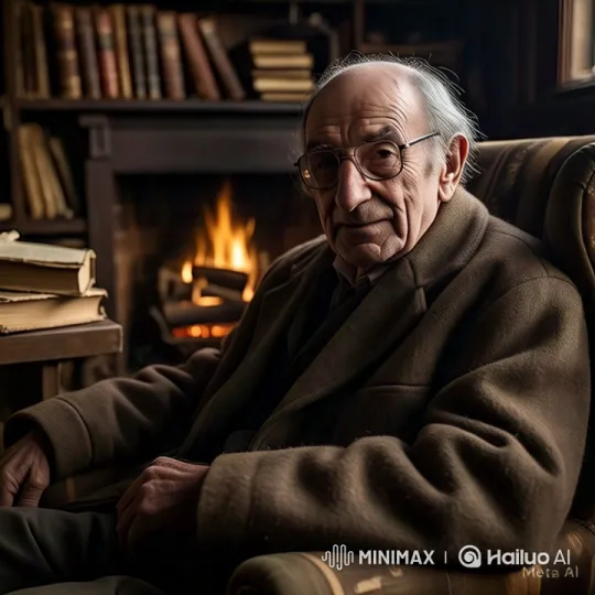 Elderly Man in Cozy书房 with Intimate Atmosphere – AI Generated Video | Hailuo AI
