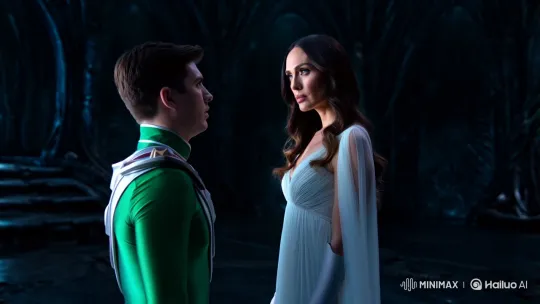Megan Fox Enchants Green Ranger in Intimate Lair Scene – AI Generated Video | Hailuo AI
