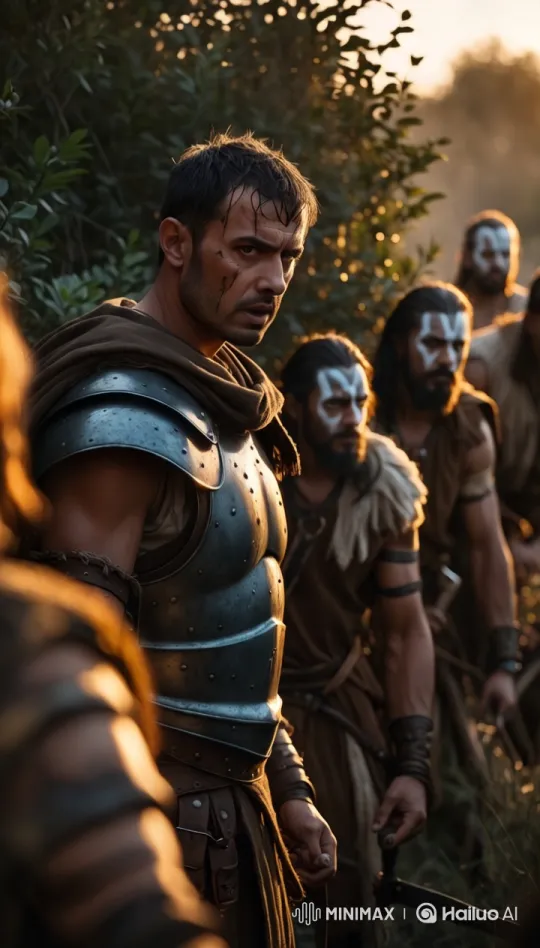 Ancient Warriors Prepare in Dramatic Forest Setting – AI Generated Video | Hailuo AI