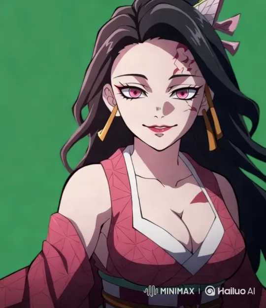Elegant Female Character in Red and White with Graceful Hair – AI Generated Video | Hailuo AI