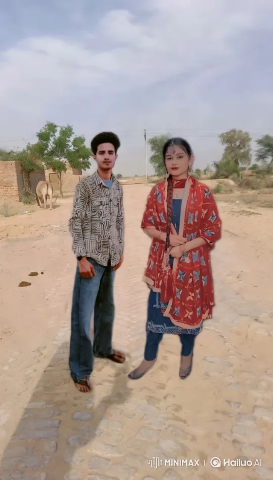 Young Couple's Intimate Kiss in Rural Landscape – AI Generated Video | Hailuo AI