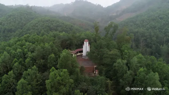 Monument in Lush Forest: Nature's Harmony with Architecture – AI Generated Video | Hailuo AI